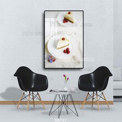 File gốc File tranh phòng ăn đồ ăn nhanh DA727 (cho in UV) siêu nét