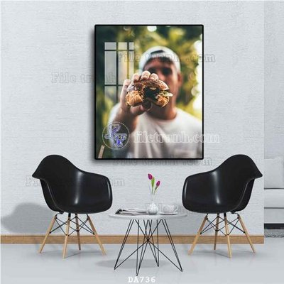 File tranh File tranh phòng ăn đồ ăn nhanh DA736 (gốc) phong cách tối giản