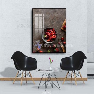 File gốc File tranh phòng ăn đồ ăn nhanh DA742 (in 3D) nghệ thuật