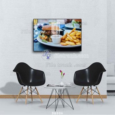File ảnh File tranh phòng ăn đồ ăn nhanh DA806 (gốc) dùng in Pano