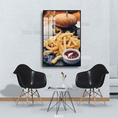 File ảnh File tranh phòng ăn đồ ăn nhanh DA81 (gốc) in Hiflex