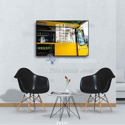 File gốc File tranh phòng ăn đồ ăn nhanh DA847 (in 3D) cho trang trí