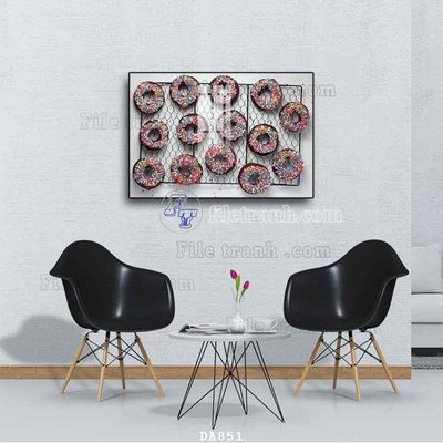 File gốc File tranh phòng ăn đồ ăn nhanh DA851 (in 3D) cho trang trí