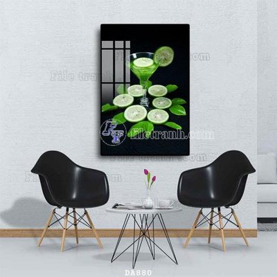 Download file gốc File tranh phòng ăn đồ ăn nhanh DA880 (in lụa) hoa lá