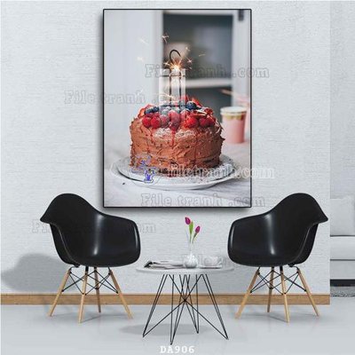 File gốc File tranh phòng ăn đồ ăn nhanh DA906 (cho in ấn) độc quyền