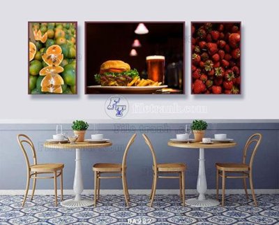 File tranh File tranh phòng ăn đồ ăn nhanh DA982 (ảnh gốc) in trần xuyên sáng