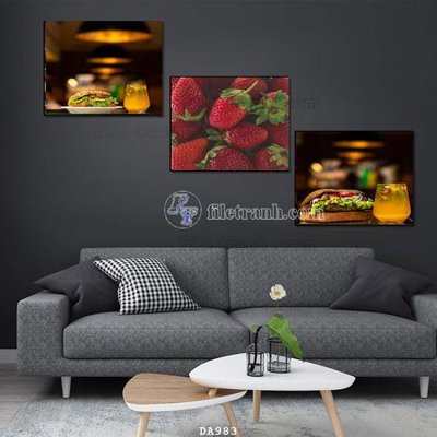 File in trần File tranh phòng ăn đồ ăn nhanh DA983 (bản gốc) đại dương