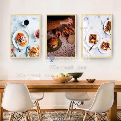 File tranh File tranh phòng ăn đồ ăn nhanh DA986 (ảnh gốc) độc quyền