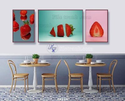 File gốc File tranh phòng ăn đồ ăn nhanh DA994 (in 3D) cho trang trí