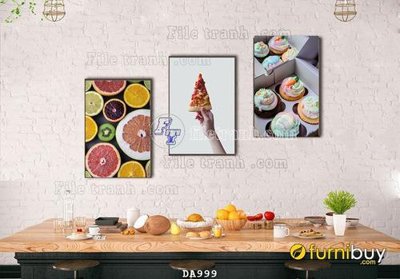 File PSD File tranh phòng ăn đồ ăn nhanh DA999 (bản gốc) cho nhà in