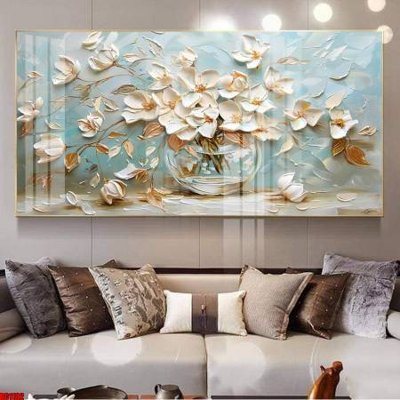 File gốc File gốc in bộ tranh decor treo tường đẹp hoa 5d DC1102 (in lụa) tranh phong thủy