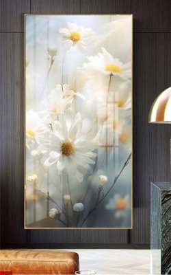 File gốc File gốc in bộ tranh decor treo tường đẹp hoa 5d DC1276 (in lụa) cao cấp