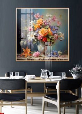 File tranh File gốc in bộ tranh decor treo tường đẹp hoa 5d DC1279 (gốc) phong cách tối giản