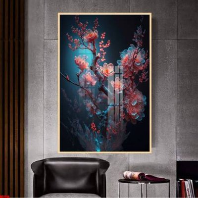 File gốc File gốc in bộ tranh decor treo tường đẹp hoa 5d DC1296 (in mica) làm quà tặng