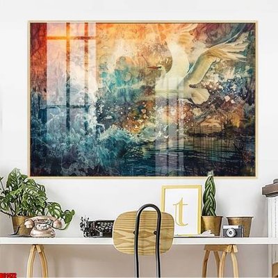 Tải file File gốc in bộ tranh decor treo tường đẹp hoa 5d DC1472 (PSD) cho in tranh 3D