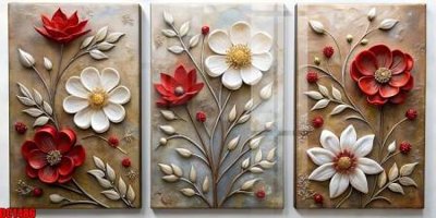 File tranh File gốc in bộ tranh decor treo tường đẹp hoa 5d DC1486 (gốc) chủ đề tĩnh vật