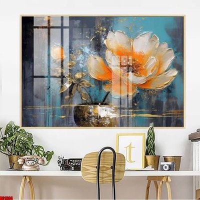 File tranh gốc in trần nhà File gốc in bộ tranh decor treo tường đẹp hoa 5d DC1684 3D