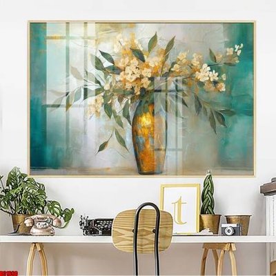 File tranh File gốc in bộ tranh decor treo tường đẹp hoa 5d DC1690 (ảnh gốc) in trần nhà