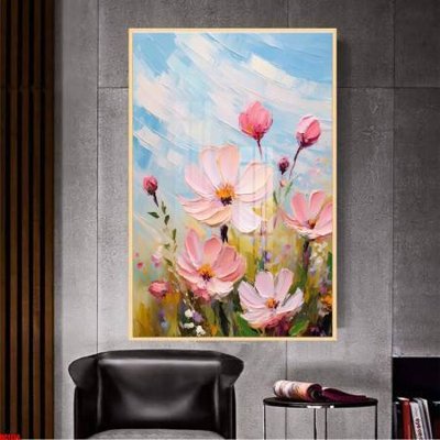 File tranh File gốc in bộ tranh decor treo tường đẹp hoa 5d DC1734 (ảnh gốc) in trần 3D