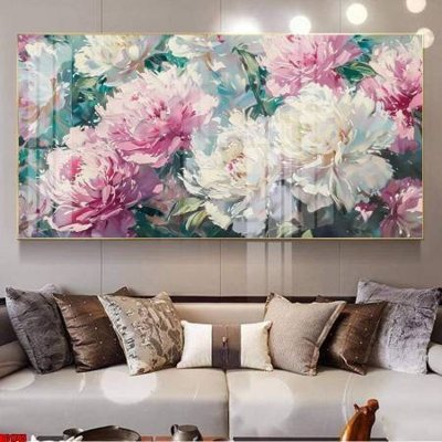 File tranh File gốc in bộ tranh decor treo tường đẹp hoa 5d DC1745 (bản gốc) in lụa dán tường