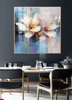 File tranh gốc File gốc in bộ tranh decor treo tường đẹp hoa 5d DC1845 chủ đề hiện đại