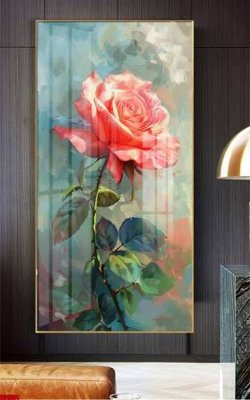 Download file gốc File gốc in bộ tranh decor treo tường đẹp hoa 5d DC1864 (in lụa) tranh 3D