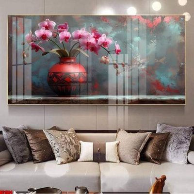 File tranh File gốc in bộ tranh decor treo tường đẹp hoa 5d DC1904 (bản gốc) in lụa 5D