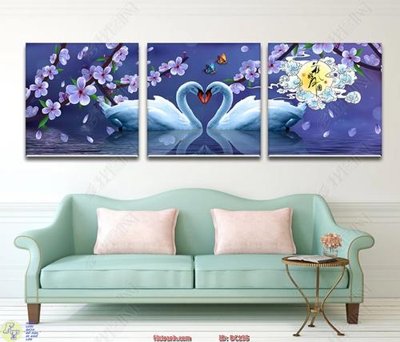 File gốc Tranh thiên nga DC195 (in lụa) cao cấp