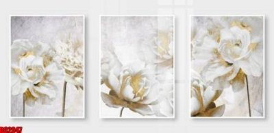 Download file gốc File gốc in bộ tranh decor treo tường đẹp hoa 5d DC2047 (in lụa) cao cấp