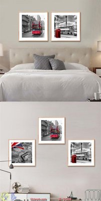 File tranh in tráng gương Tranh bộ ba tranh phong cảnh DC206 (siêu nét)