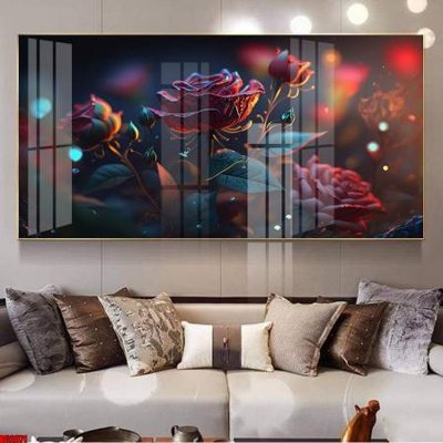 File gốc File gốc in bộ tranh decor treo tường đẹp hoa 5d DC2071 (in 3D) nghệ thuật