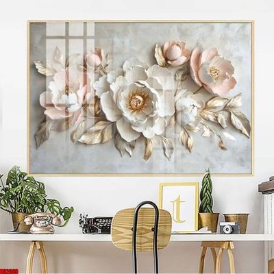 File tranh gốc in trần nhà File gốc in bộ tranh decor treo tường đẹp hoa 5d DC2089 3D
