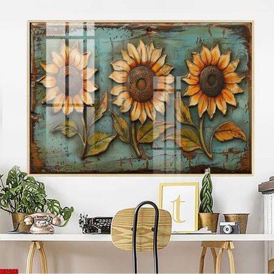 File tranh in trần 3D File gốc in bộ tranh decor treo tường đẹp hoa 5d DC2093 (ảnh gốc)