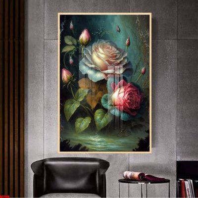 File in ấn File gốc in bộ tranh decor treo tường đẹp hoa 5d DC2108 (bản gốc) từ file gốc