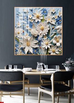 File tranh File gốc in bộ tranh decor treo tường đẹp hoa 5d DC2124 (ảnh gốc) độc quyền