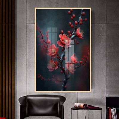 File tranh File gốc in bộ tranh decor treo tường đẹp hoa 5d DC2140 (gốc) in backlit film