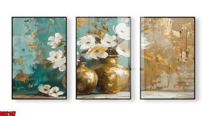 File ảnh File gốc in bộ tranh decor treo tường đẹp hoa 5d DC2147 (gốc) in PP, decal