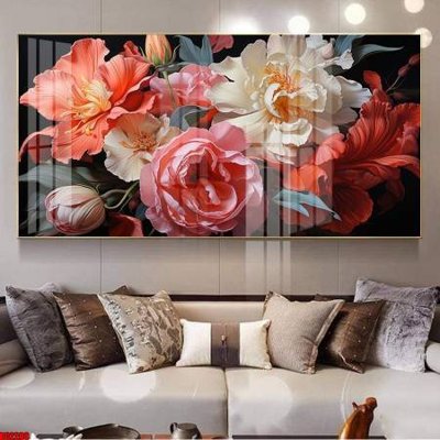 File in ấn File gốc in bộ tranh decor treo tường đẹp hoa 5d DC2208 (bản gốc) cao cấp