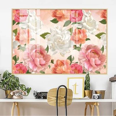 Ảnh gốc File gốc in bộ tranh decor treo tường đẹp hoa 5d DC2525 (độ nét cao) in tráng gương