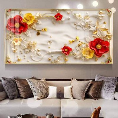 File in trần File gốc in bộ tranh decor treo tường đẹp hoa 5d DC2662 (bản gốc) mây trời