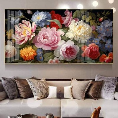 File gốc File gốc in bộ tranh decor treo tường đẹp hoa 5d DC2693 (in 3D) cho trang trí