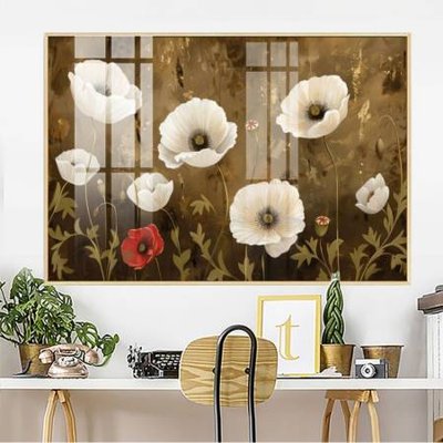 Download file gốc File gốc in bộ tranh decor treo tường đẹp hoa 5d DC2699 (in lụa) tranh 3D