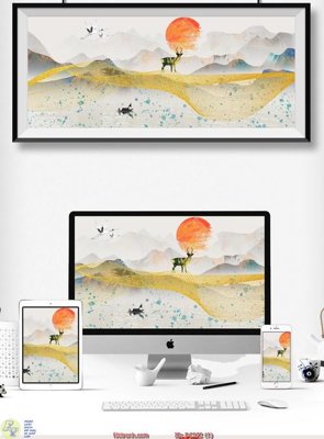 File tranh Tranh hưu và mặt trời DC272 (ảnh gốc) độ nét vượt trội