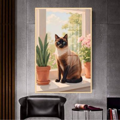 File tranh File gốc in bộ tranh decor treo tường đẹp hoa 5d DC2863 (bản gốc) in lụa 3D