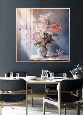 Ảnh gốc File gốc in bộ tranh decor treo tường đẹp hoa 5d DC2909 (độ nét cao) in mica