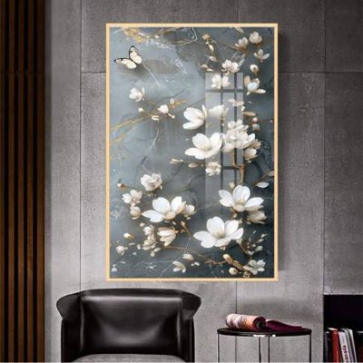 File gốc File gốc in bộ tranh decor treo tường đẹp hoa 5d DC2969 (in tráng gương) nghệ thuật