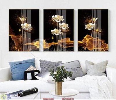 File tranh Tranh sen trắng DC296 (ảnh gốc) không bị mờ