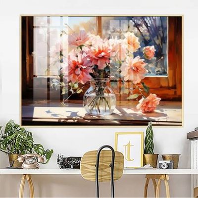 File gốc File gốc in bộ tranh decor treo tường đẹp hoa 5d DC3013 (in lụa) tranh mã đáo