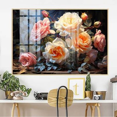 File gốc File gốc in bộ tranh decor treo tường đẹp hoa 5d DC3015 (in lụa) tranh phong thủy