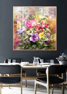 File gốc File gốc in bộ tranh decor treo tường đẹp hoa 5d DC3048 (phong cách) tối giản